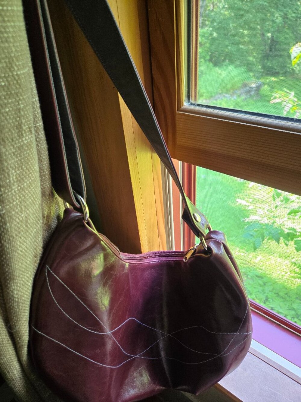 Charleston Large Topstitch Hobo Bag - Coated Canvas VEGAN